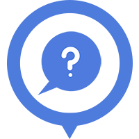 Icon depicting a question mark in a speech bubble