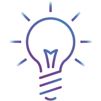 Icon depicting a lightbulb
