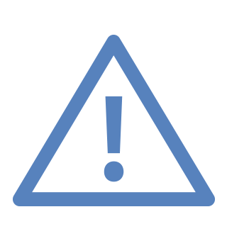 Icon of a warning symbol